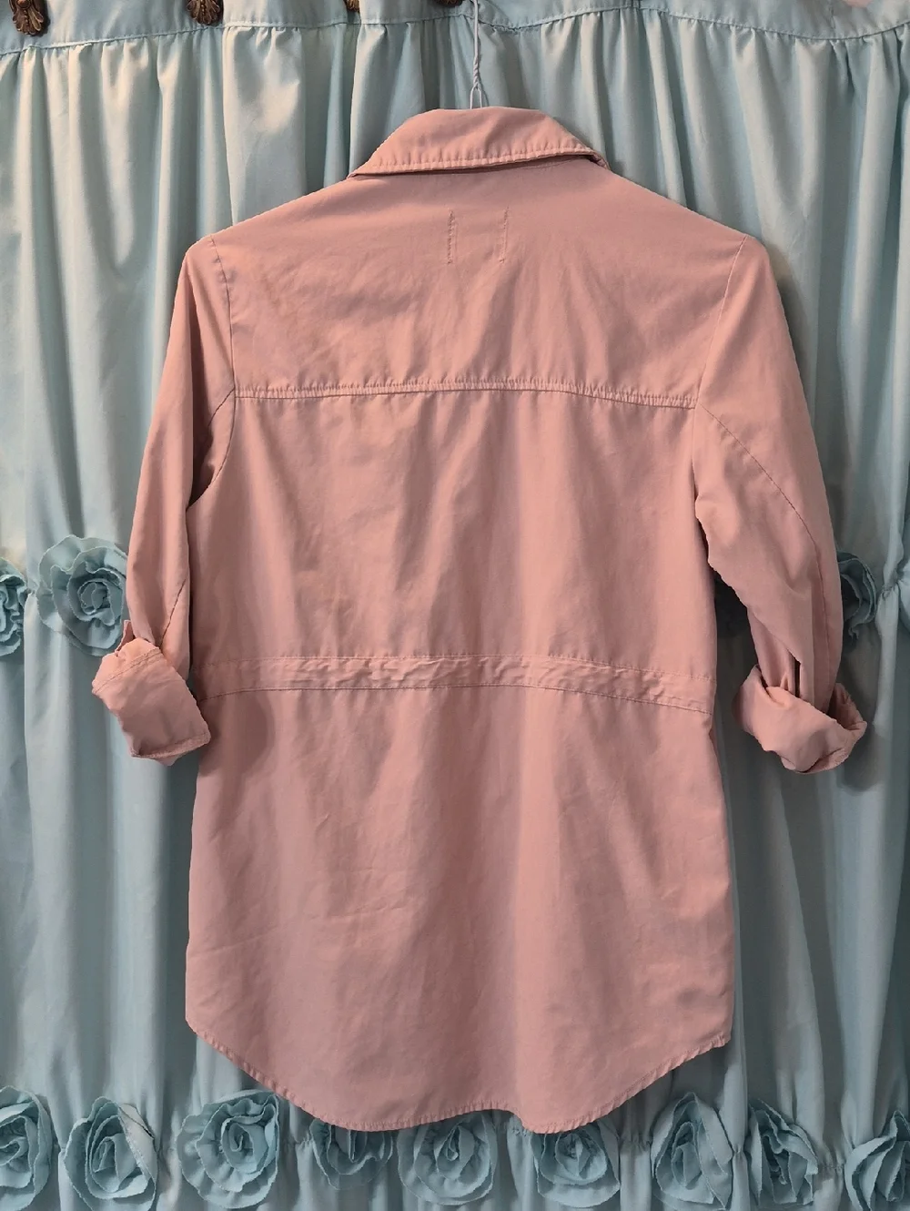 Love Tree Womens Pink Lightweight Safari Snap Up Jacket Cover Up Sz S